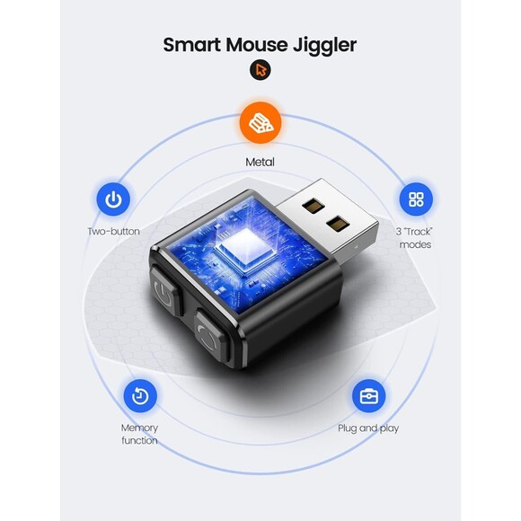 DofuHem Mini Mouse Mover w/2 Buttons Undetectable Tiny Mouse Jiggler with ON/Off - Picture 6 of 7